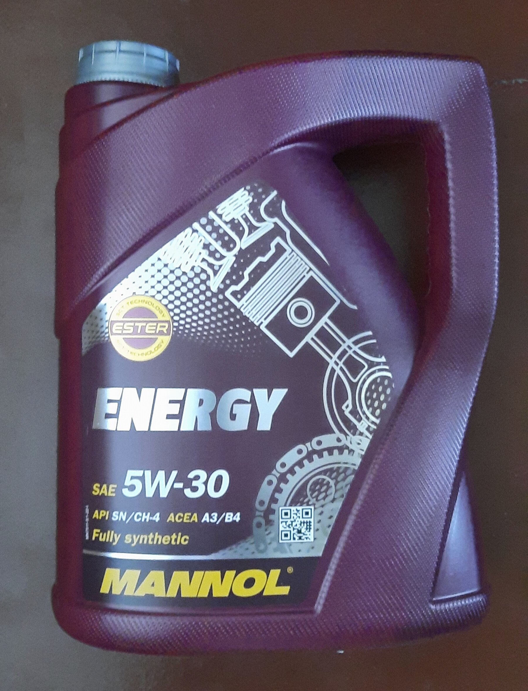 MANNOL 7511 масло мот. синт. Energy 5W-30 API SN CH-4 ACEA A3 B4 5л