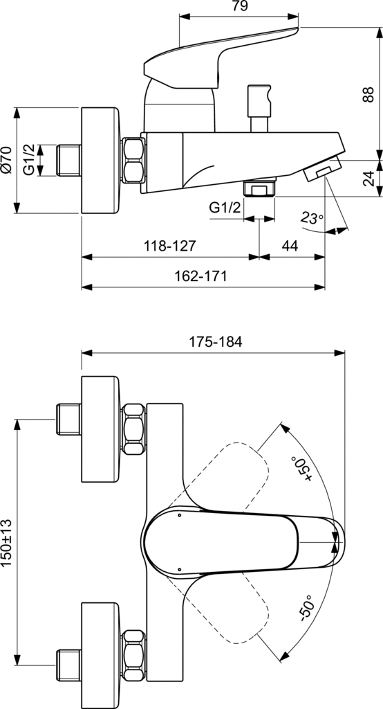 Смеситель для душа Ideal STANDARD Ceraflex B 1721 AA рычажный