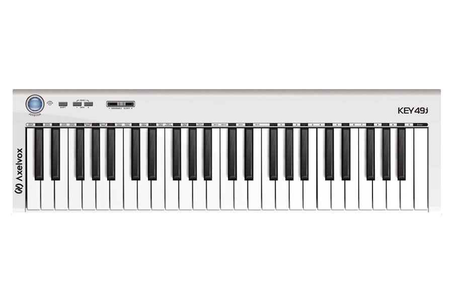 MIDI клавиатура [AX-1973W] Axelvox [KEY49j White] 4-октавная (49 клавиш) динамическая USB