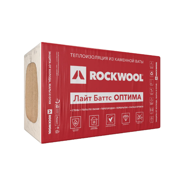 Утеплитель Rockwool Лайт Баттс Оптима 100мм 3м2