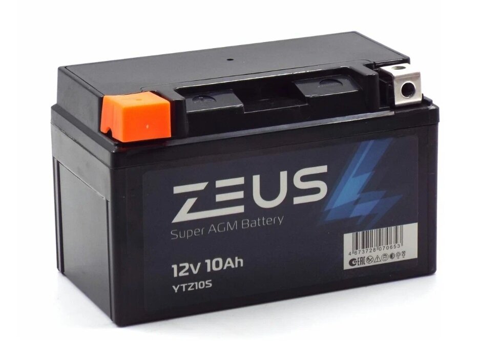 Аккумулятор ZEUS SUPER AGM 10 Aч YTZ10S (150 х 87 х 94)