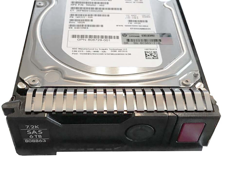 Жесткие диски HP Жесткий диск HP 808863-001 6Tb 7200 SAS 3,5" HDD