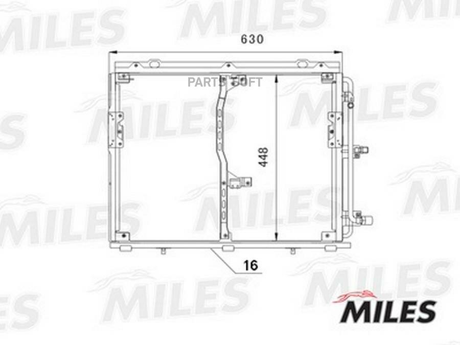 MILES ACCB115 Конденсер MB W140 2.8-6.0/3.0-3.5 TD 93-99