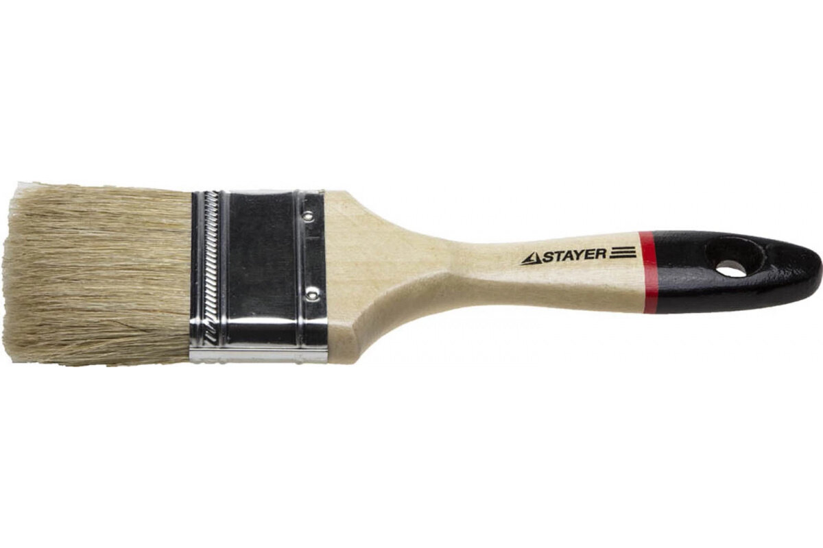 Кисть плоская UNIVERSAL-EURO деревянная ручка щетина натуральная светлая 25" 63 мм STAYER