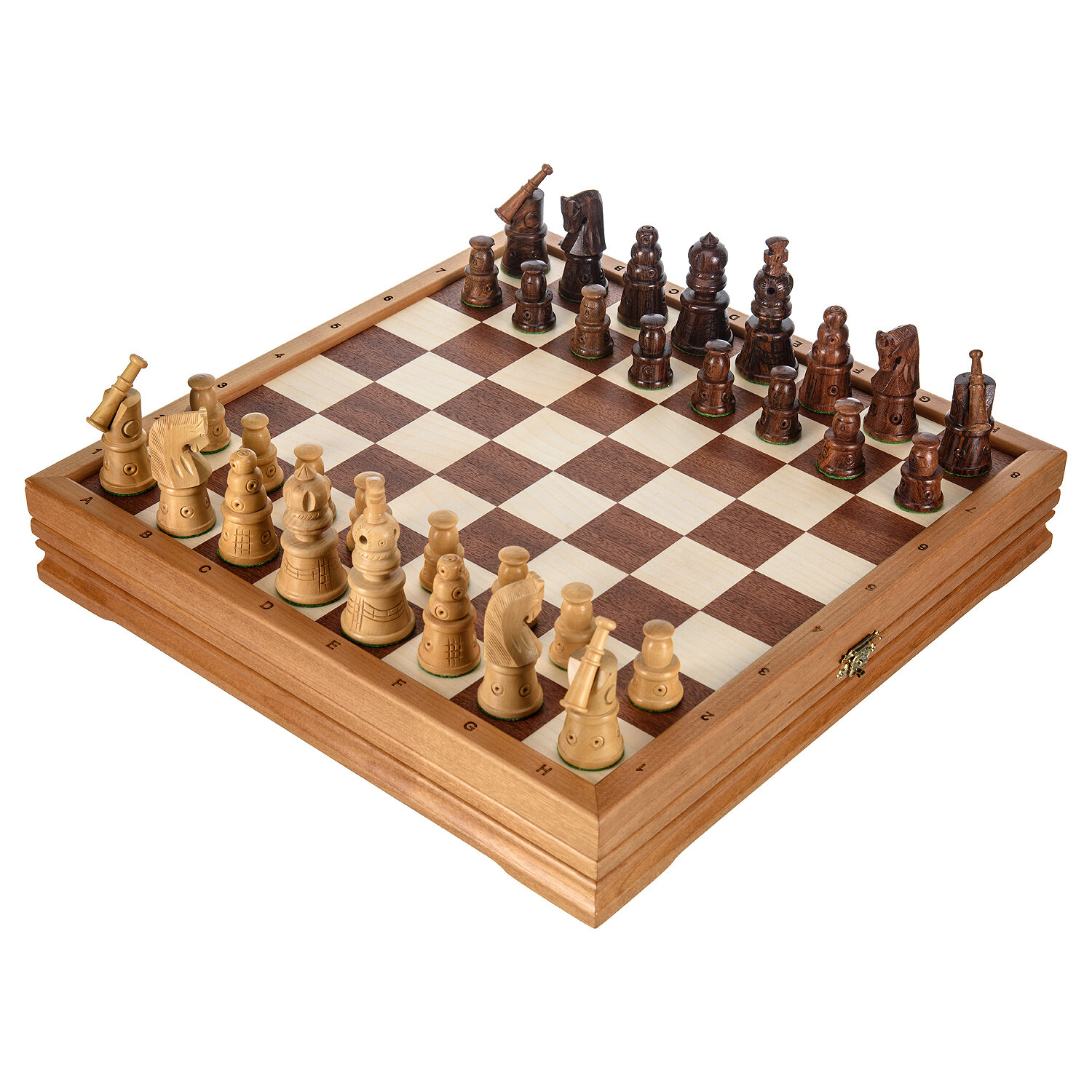 Шахматы-шашки с деревянными фигурами 37х37 см