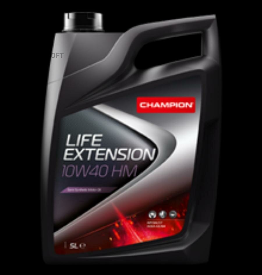 CHAMPION OIL 8202612 Масо мот. поусинт. CHAMPION LIFE EXTENSION 10W40 HM (5)