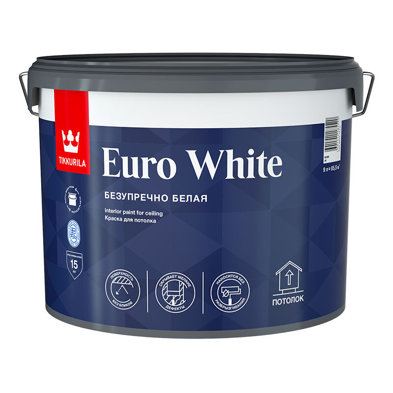 Краска водно-дисперсионная Tikkurila Euro White