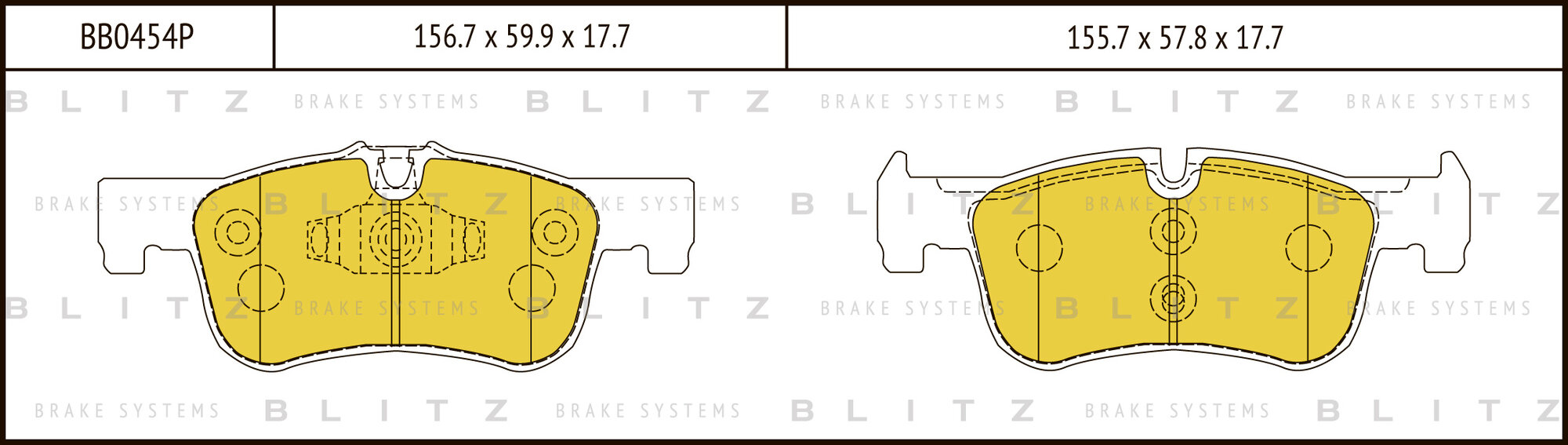 Колодки тормозные дисковые передние BMW 1(F20) 2(F22) 10- BLITZ BB0454P