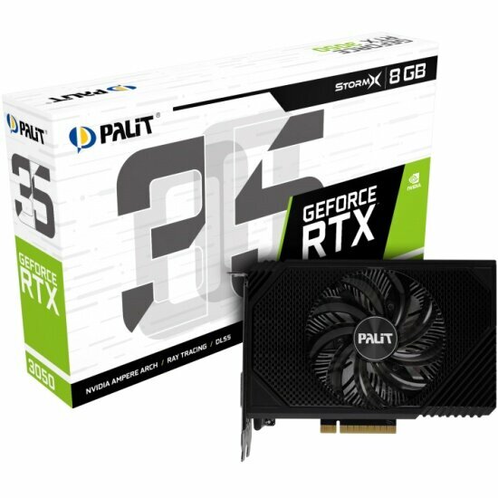Видеокарта PALIT GeForce RTX 3050 STORMX 8G NE63050018P1-1070F