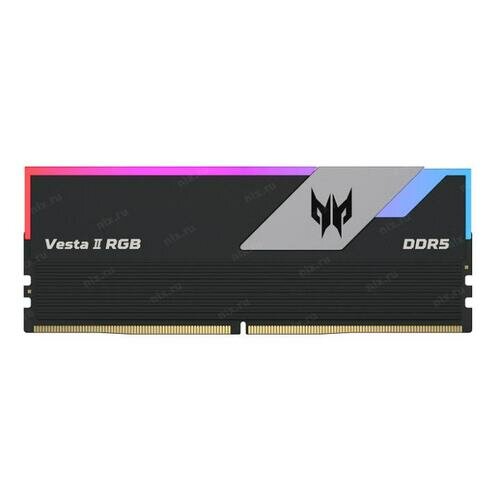 Модуль памяти 32Gb (2x16) Acer Predator Vesta II RGB, DDR5, 6600Mhz CL34 (34-40-40-105) 1.4V Balck
