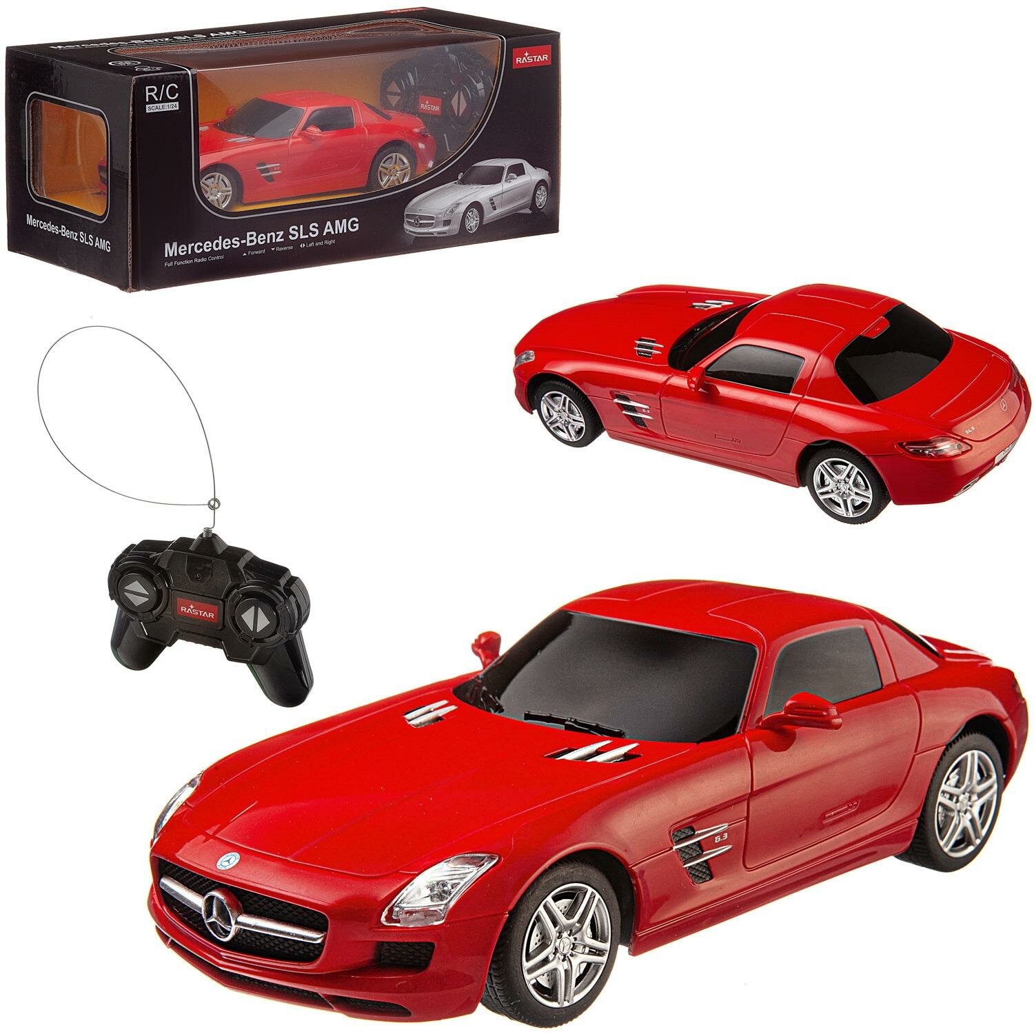 Машина р/у 1:24 Mercedes SLS AMG, цвет красный 27MHZ