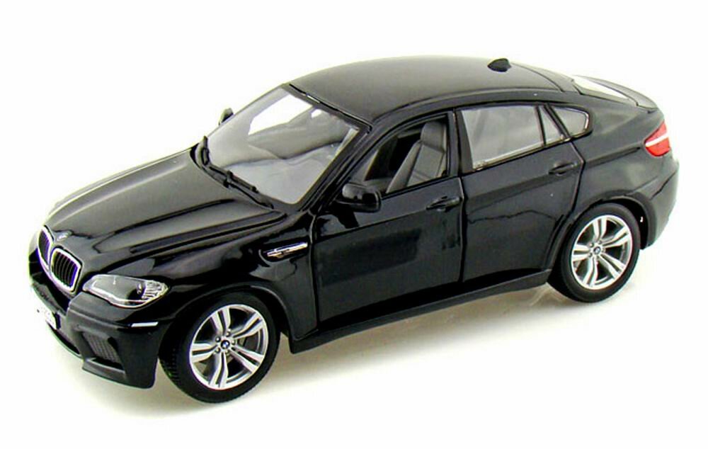 Машина металлическая 1:24 BMW X6M цвет черный двери и капот открываются 56600B