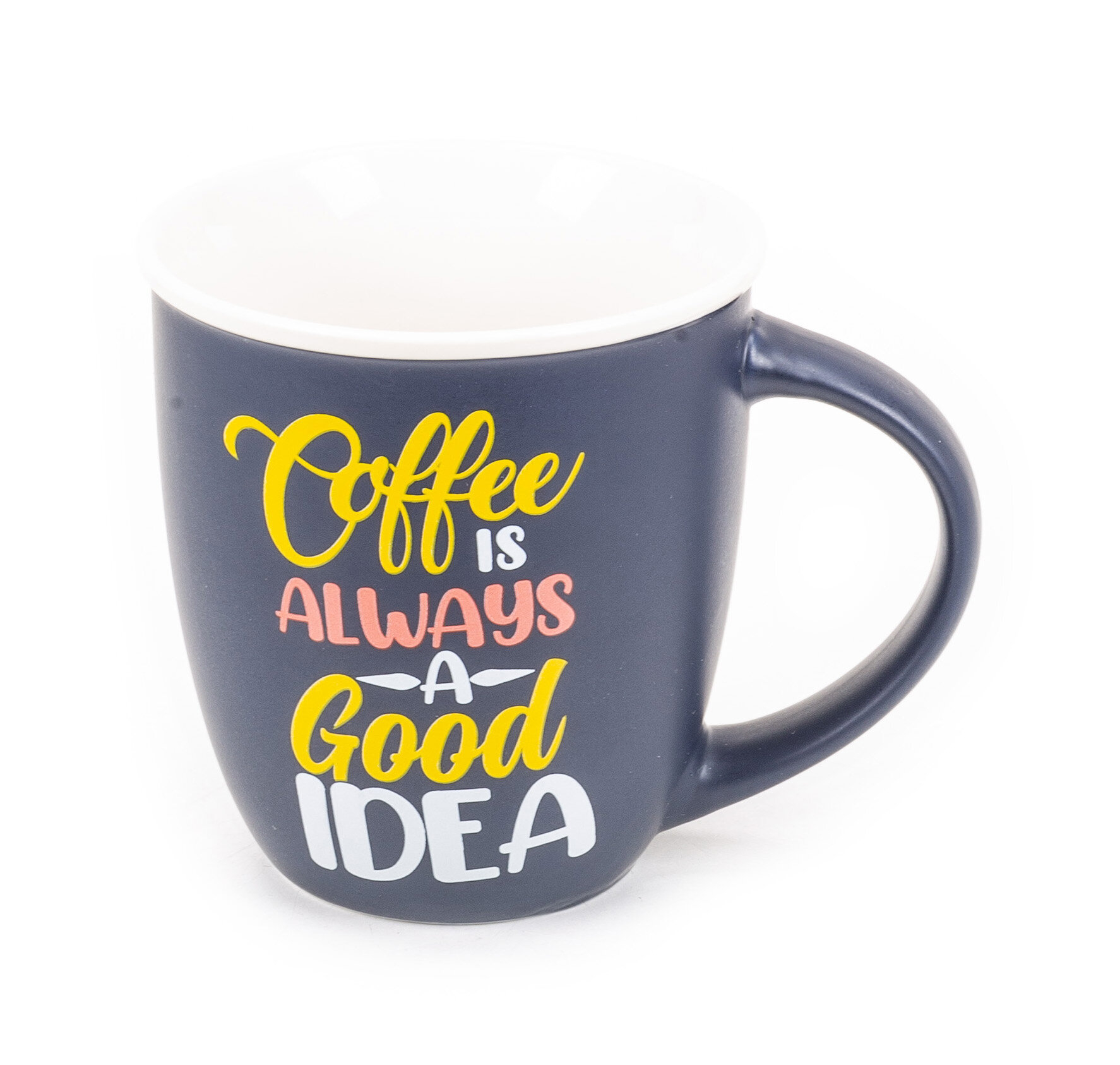 фото Кружка Nouvelle Home / Нувель Хоум Coffee из фарфора, серая, 360мл / посуда для кухни