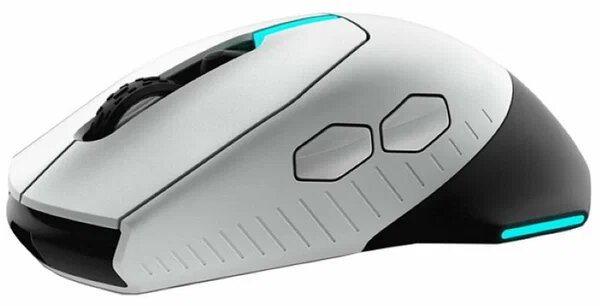 Мышь Dell "Alienware 610" - проводная/беспроводная игровая мышь белого цвета