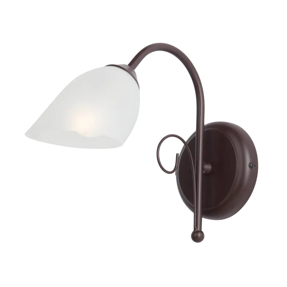 фото Настенный светильник бра Vitaluce Брауни 1 лампа 3м² Е14 цвет коричневый матовый