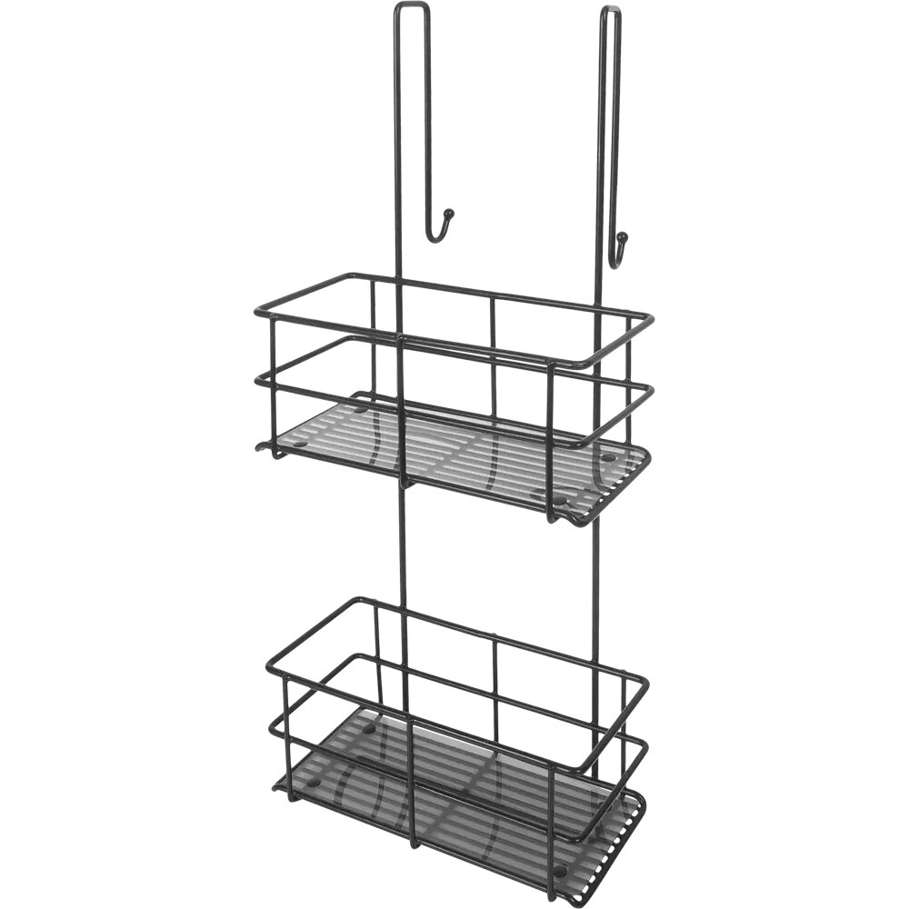 Полка для душевой кабины Swensa Caddy SWR-1006 двухъярусная металл цвет чёрный