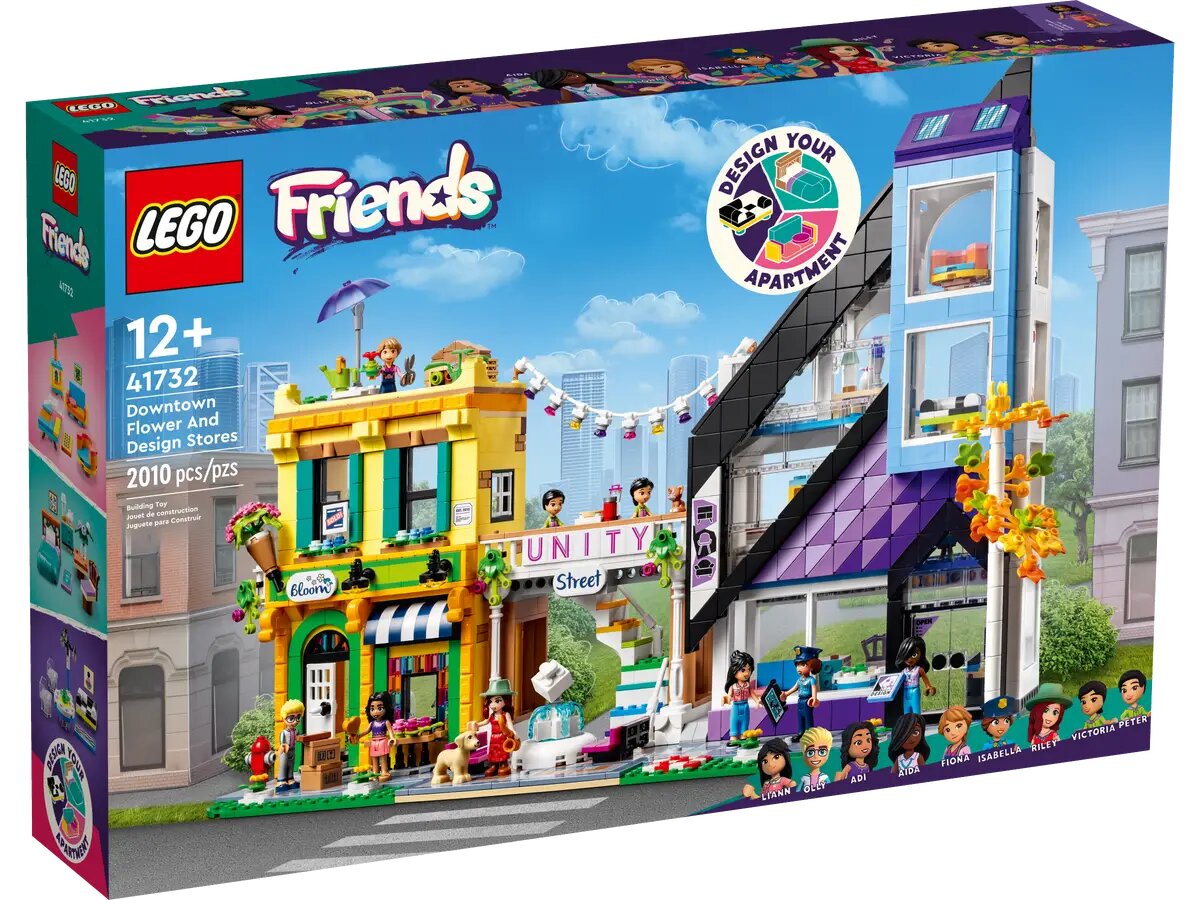 Конструктор LEGO Friends 41732 Магазины цветов и дизайна в центре