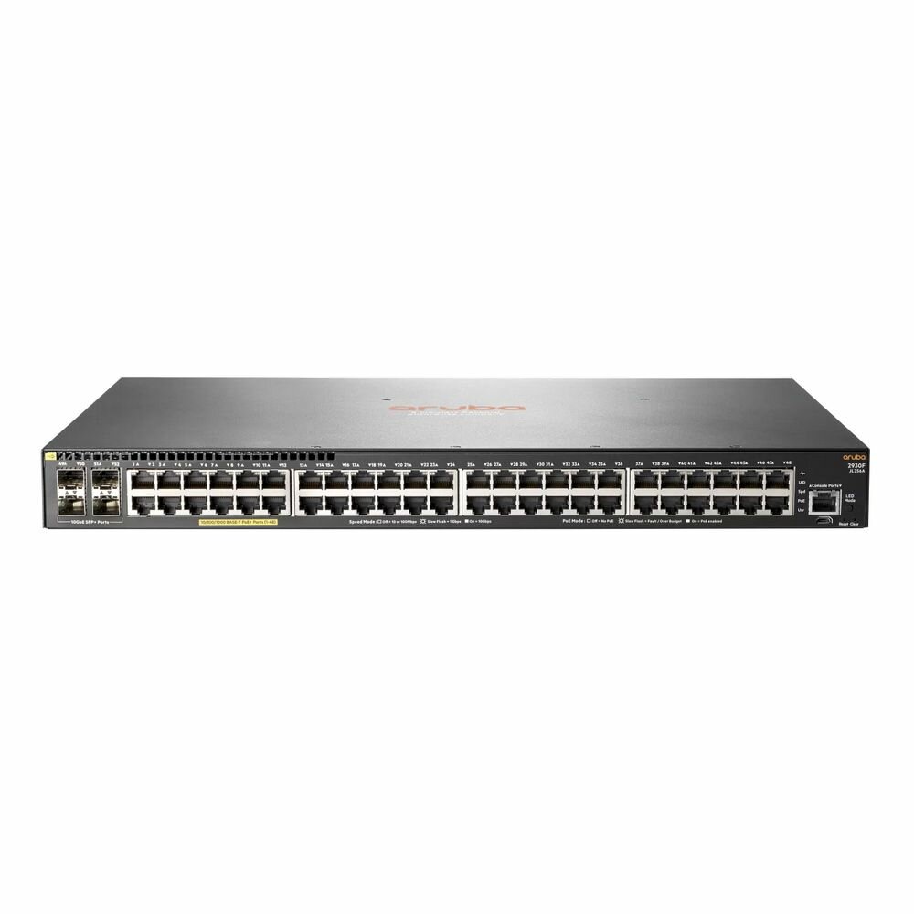 HPE Коммутатор HPE JL262A HPE Aruba 2930F Managed L3 Lite 48G PoE+ 370W 4SFP Switch Aruba 2930F 48G PoE+ 4SFP Swch