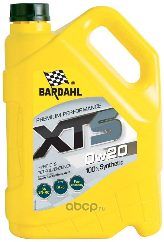 Масло моторное Bardahl XTS 0W-20 GF-5 Hybrid синтетическое 5 л 36333