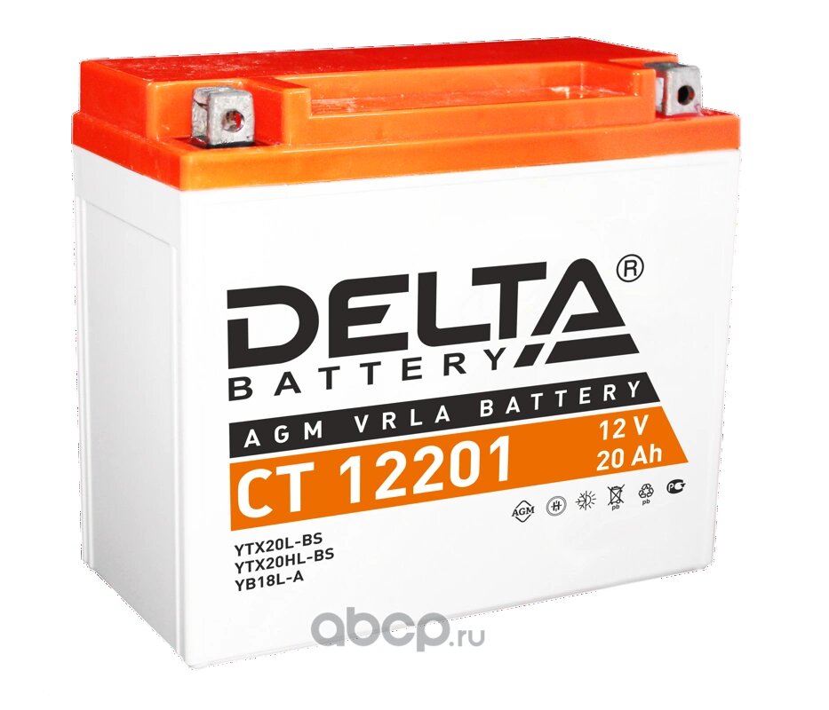 Аккумулятор DELTA Battery CT 12201 12В / 20А·ч
