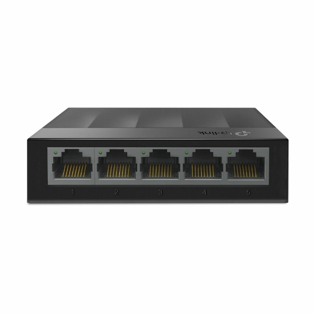 Коммутатор TP-LINK LS1005G 5-портовый гигабитный неуправляемый коммутатор, 5 портов RJ45 10/100/1000 Мбит/с, пластиковый корпус, настольный/монтируемы