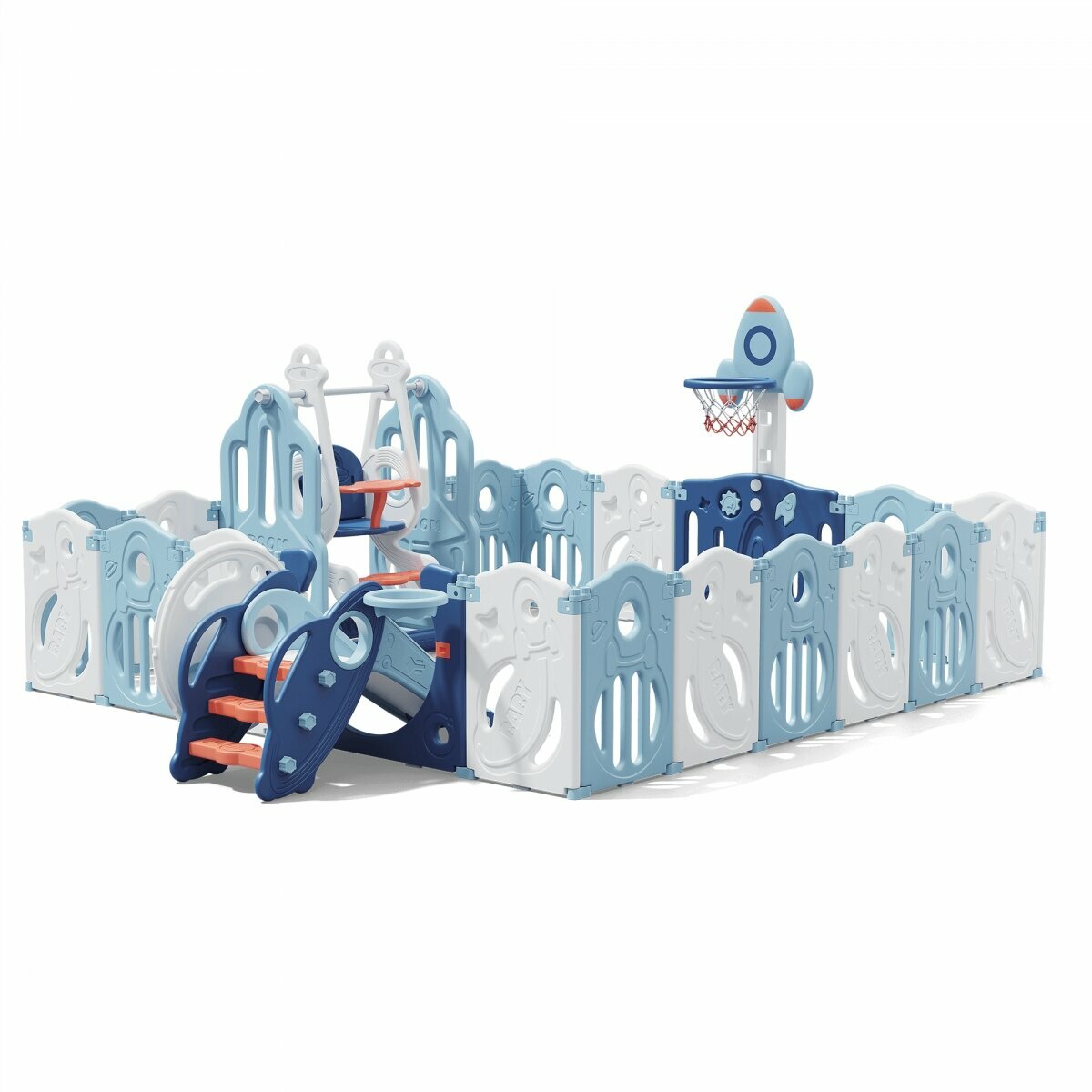 Манеж Unix Kids Supreme Space 160x160 см - Blue