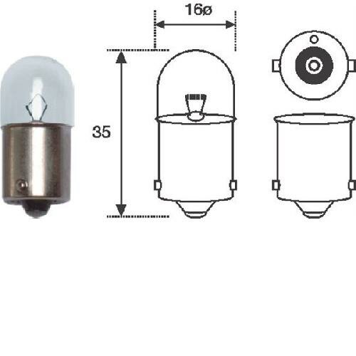 лампа (R5W) габарит.+подсв.номерн.знака 004007100000 magnetimarelli 1шт