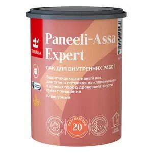 Лак акриловый интерьерный Tikkurila Paneeli-Assa Expert основа EP бесцветный 0,9 л полуматовый