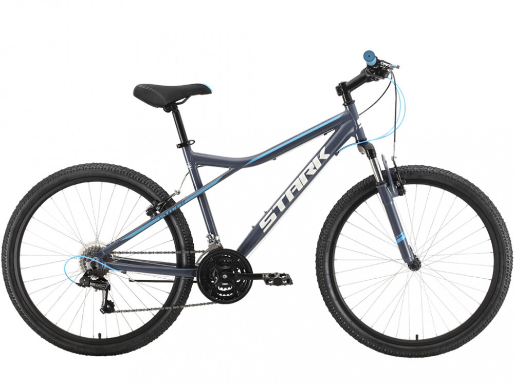 STARK Велосипед Stark'22 Slash 26.1 V (рама 14,5", серый/голубой)