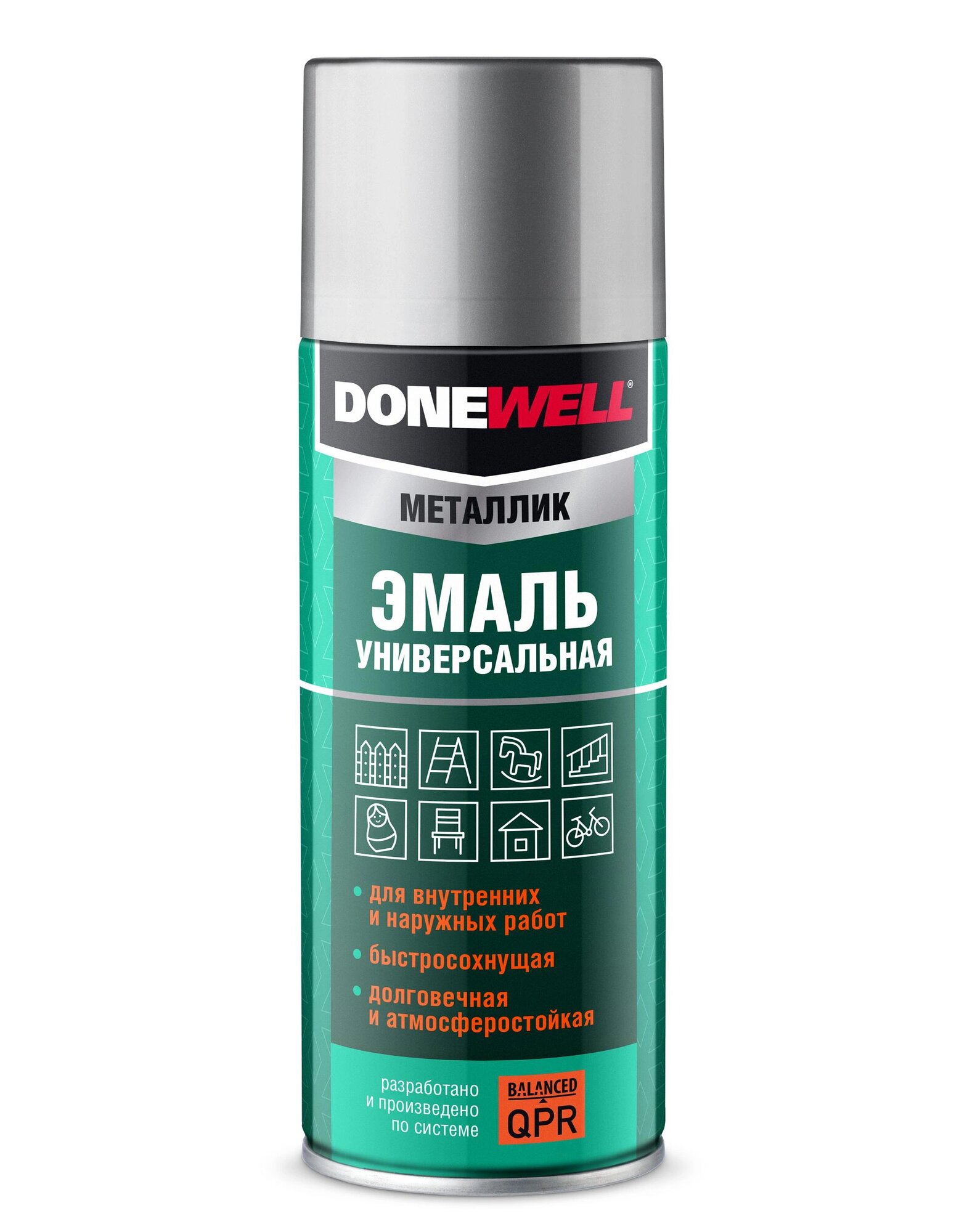 Эмаль DONEWELL металлик универсальная хром зеркальный DONEWELL DONEWELL DW1033