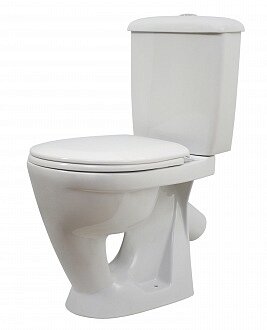 фото Унитаз компакт напольный радуга с полочкой, в комплекте с бачком, арматурой, сиденьем, косой выпуск, белый