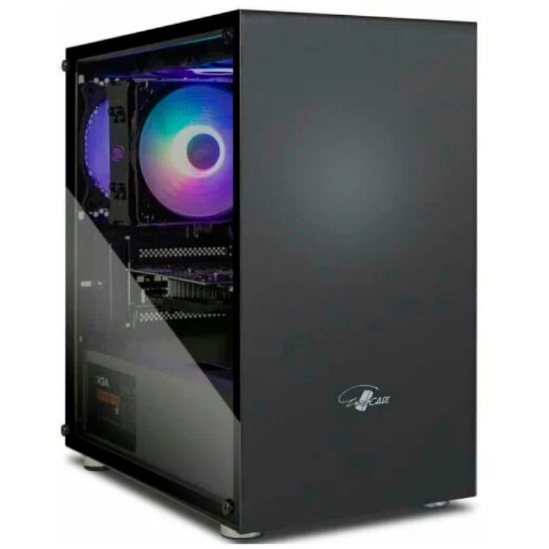 Корпус mATX Eurocase M10 без БП 3 ARGB black