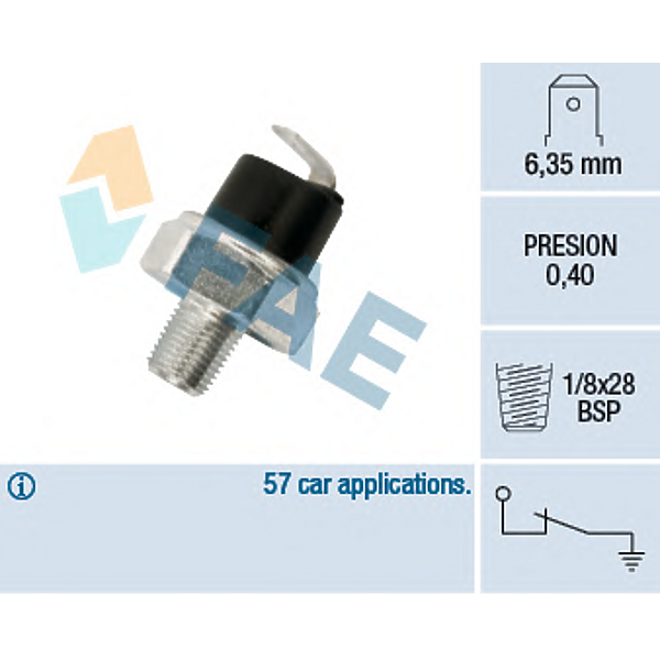 FAE 11730 (11730FAE / 1258A003 / 1258A005) датчик давления масла