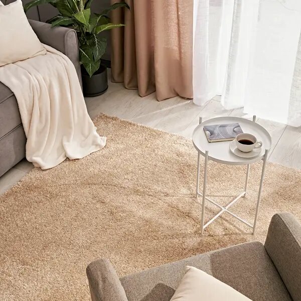фото Ковер полипропилен Inspire Shaggy Bosfor 80х150 см цвет бежевый