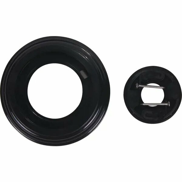 фото Рамка для розеток и выключателей Electraline 1 пост, цвет чёрный