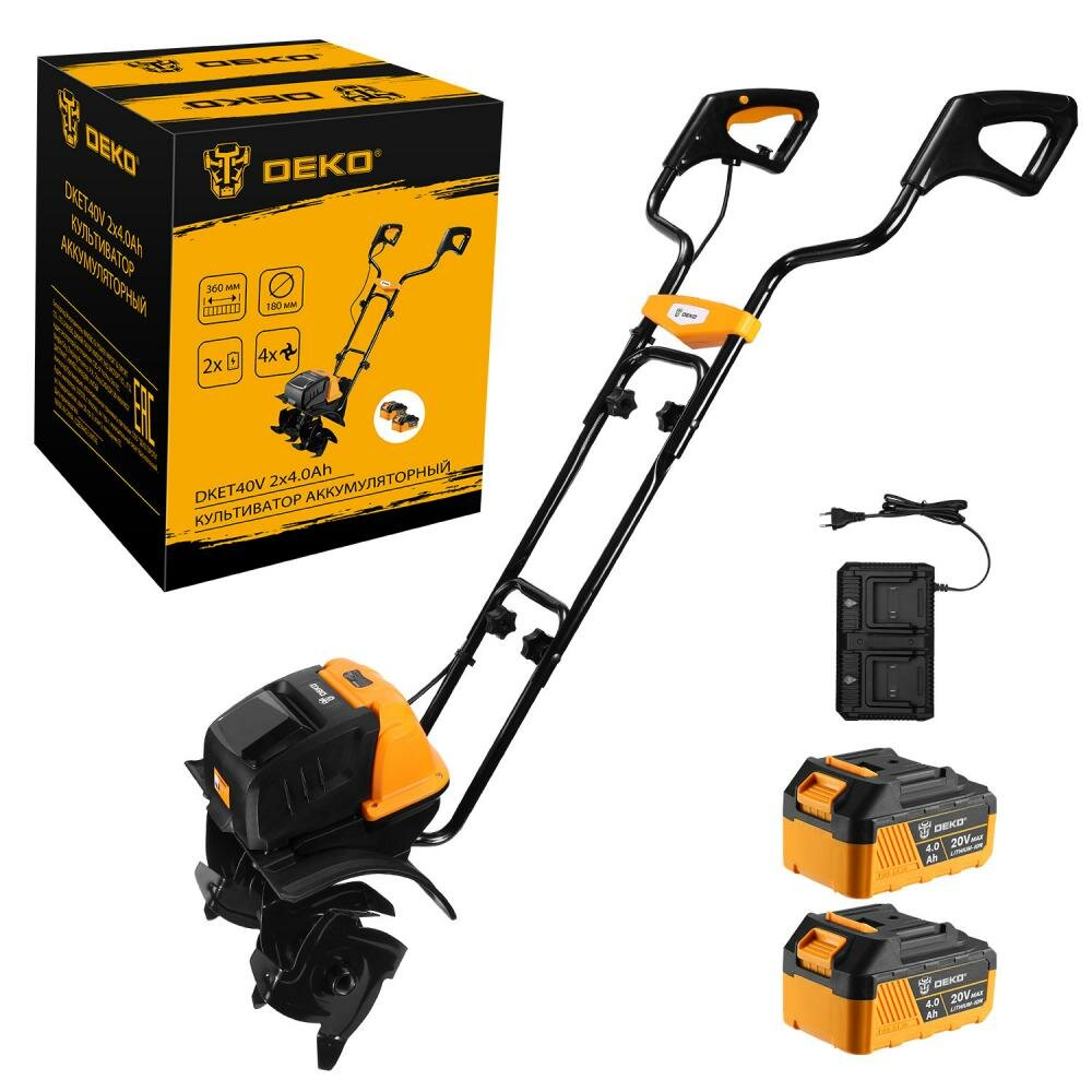 фото Культиватор аккумуляторный DEKO DKET40V 2x20В 2x4Ач 065-1232