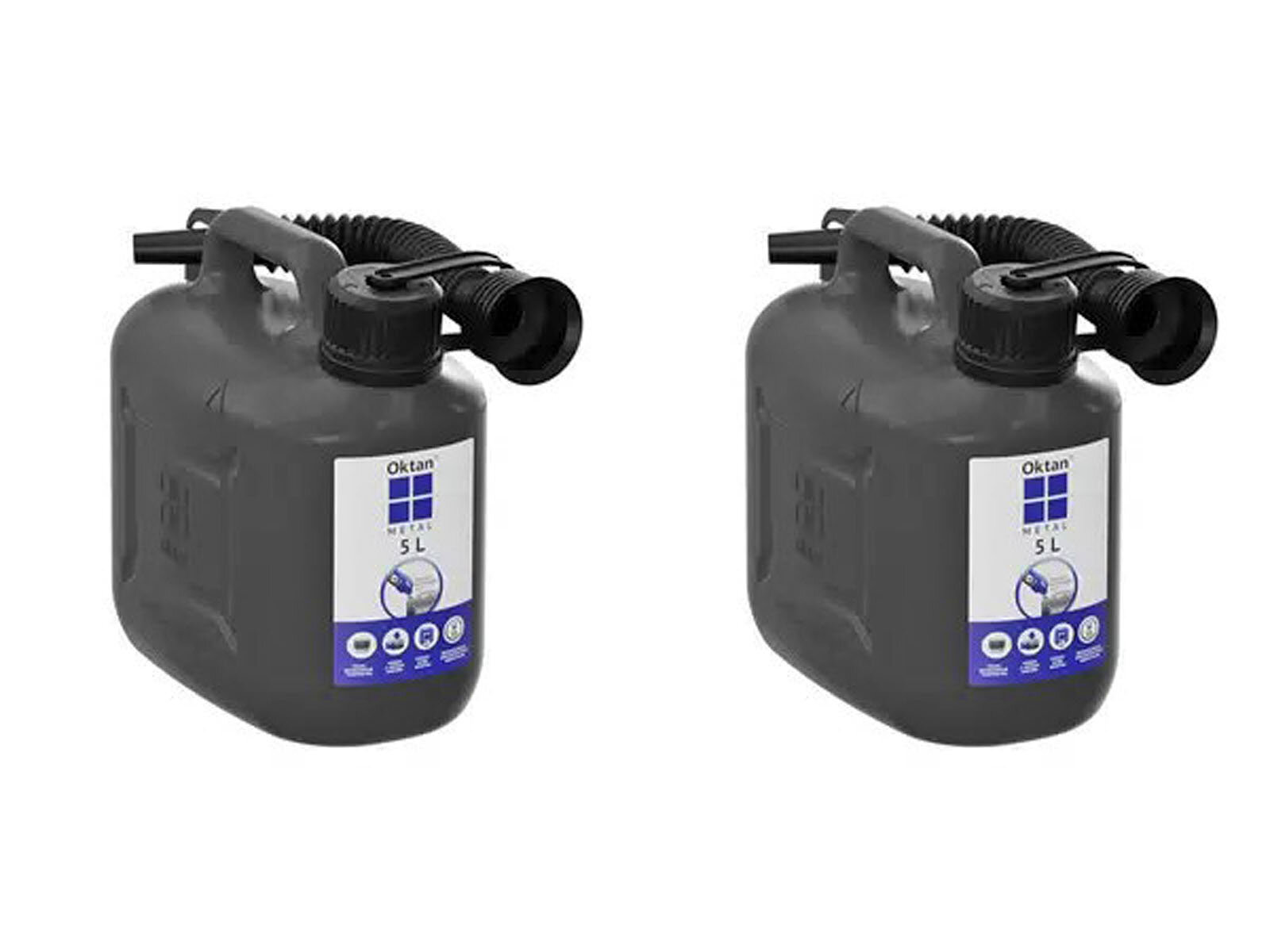 фото Канистра для технических жидкостей 5 л пластиковая серая (2 шт.)