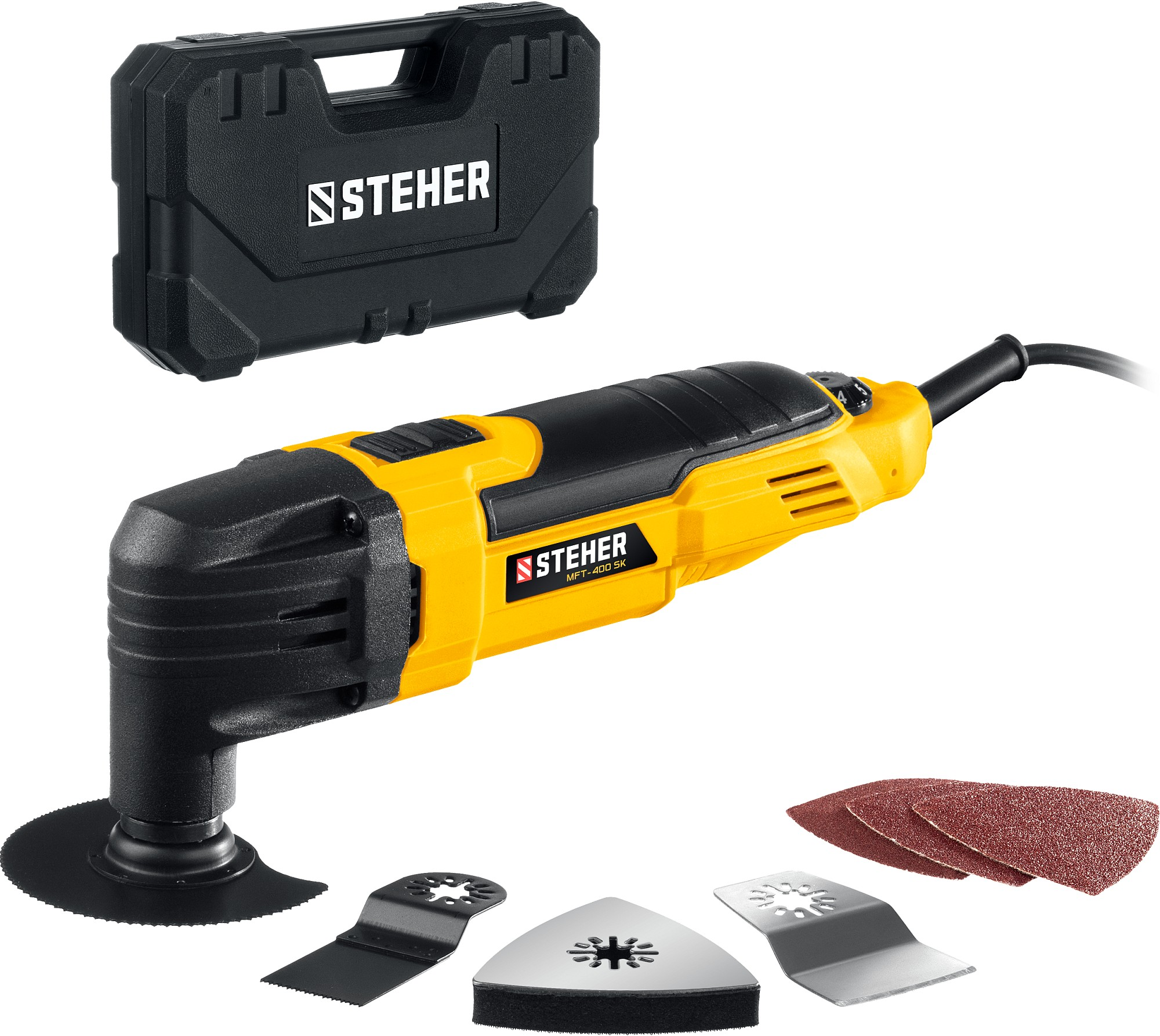 фото Реноватор, кейс, набор насадок 400 В, STEHER OIS