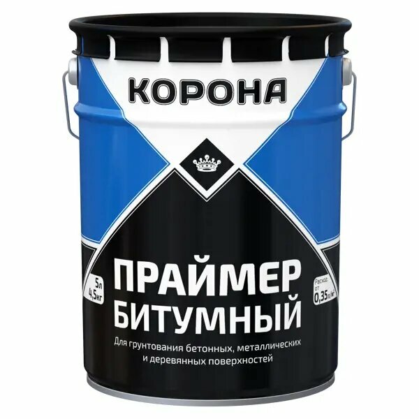 фото Праймер битумный Корона 4.5 кг 5 л
