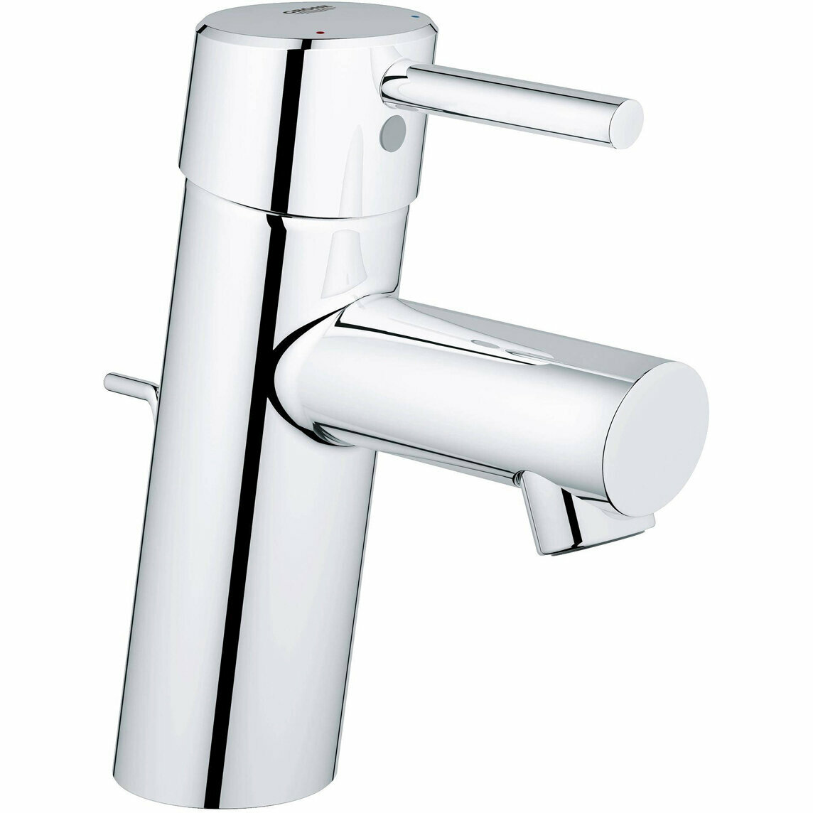 Смеситель для раковины Grohe Concetto с донным клапаном, низкий излив, хром (32204001)