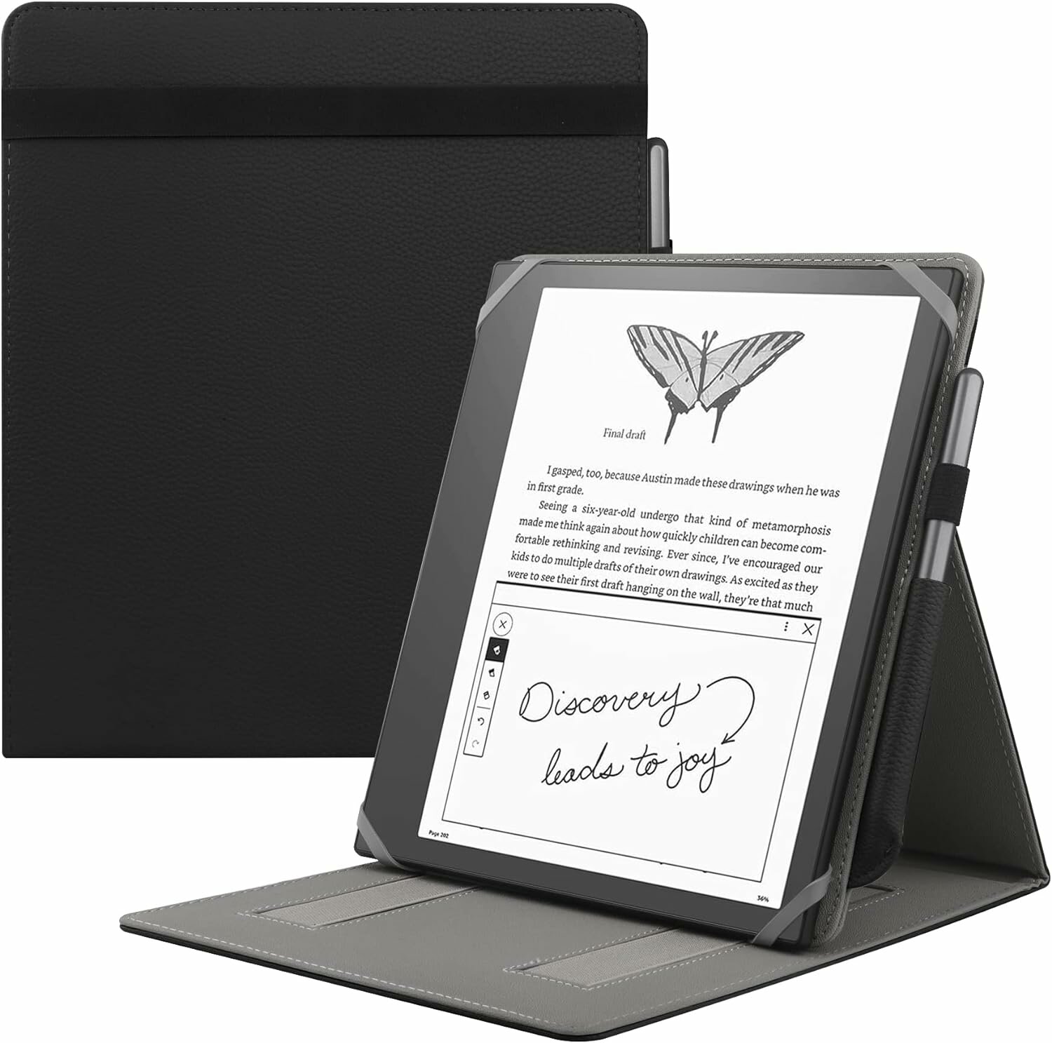 Чехол-трансформер для Amazon Kindle Scribe искусственная кожа цвет черный