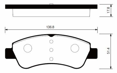 Колодки тормозные дисковые передние для Ситроен С Элизе 2012-2019 год выпуска (Citroen C-Elysee) HI-Q SP1241