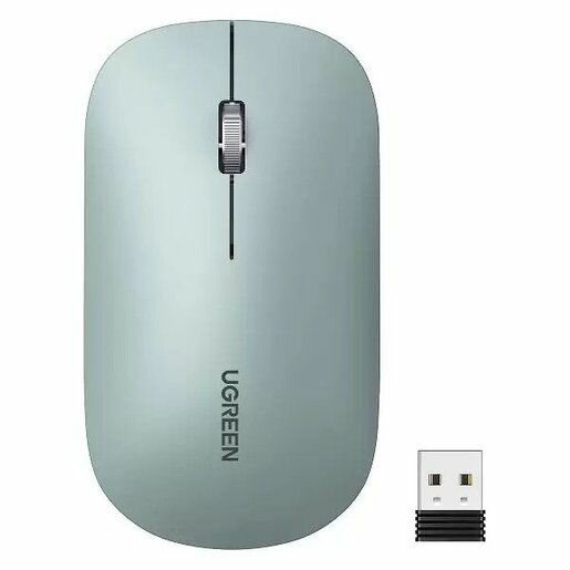 Беспроводная компьютерная мышь UGREEN MU001 (90374) Portable Wireless Mouse. Цвет: зеленый.
