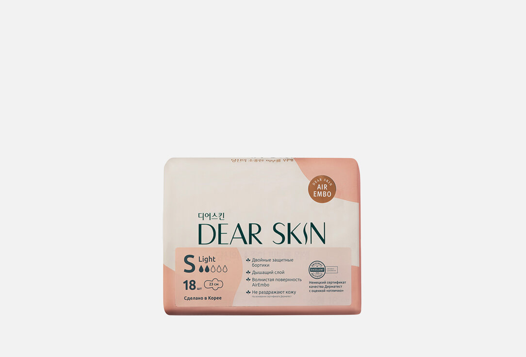 Прокладки Dear Skin air embo sanitary pad light / количество 18 шт