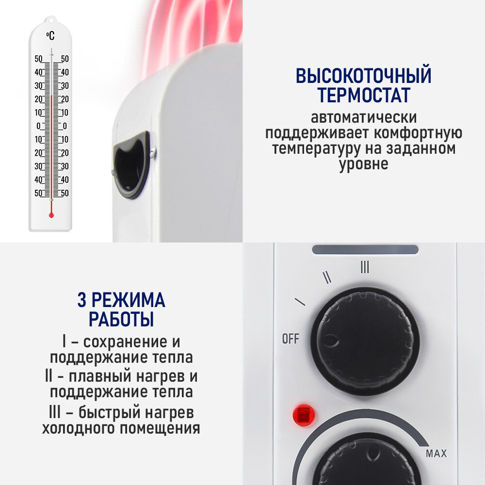 STINGRAY ST-CH1031A белый жемчуг конвекционный обогреватель - фотография № 3