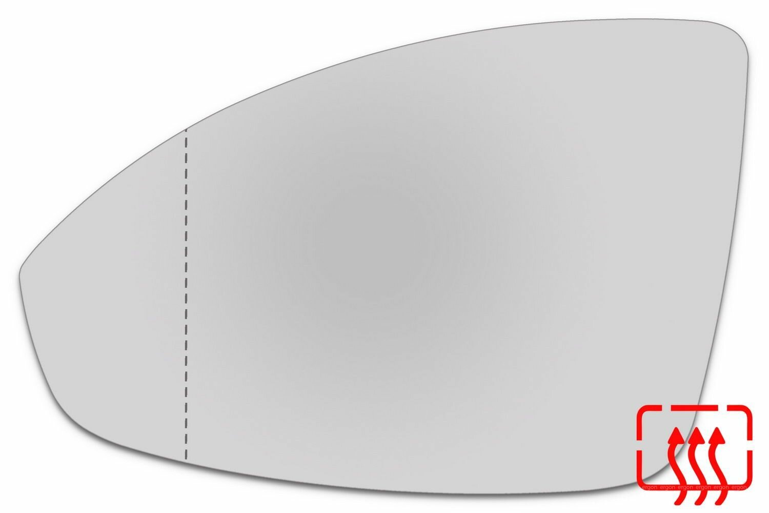 Зеркальный элемент левый CHEVROLET Cruze I (10-16) асферика нейтральный с обогревом