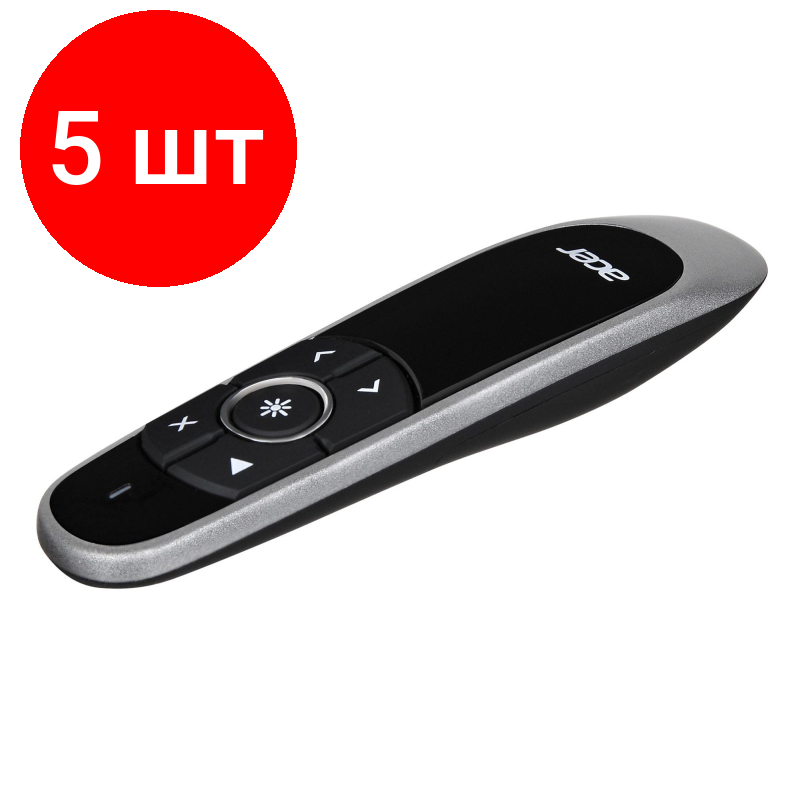 Комплект 5 ук Презентер Acer OOD020 Radio USB (30м) черный (ZLOTHEE002)