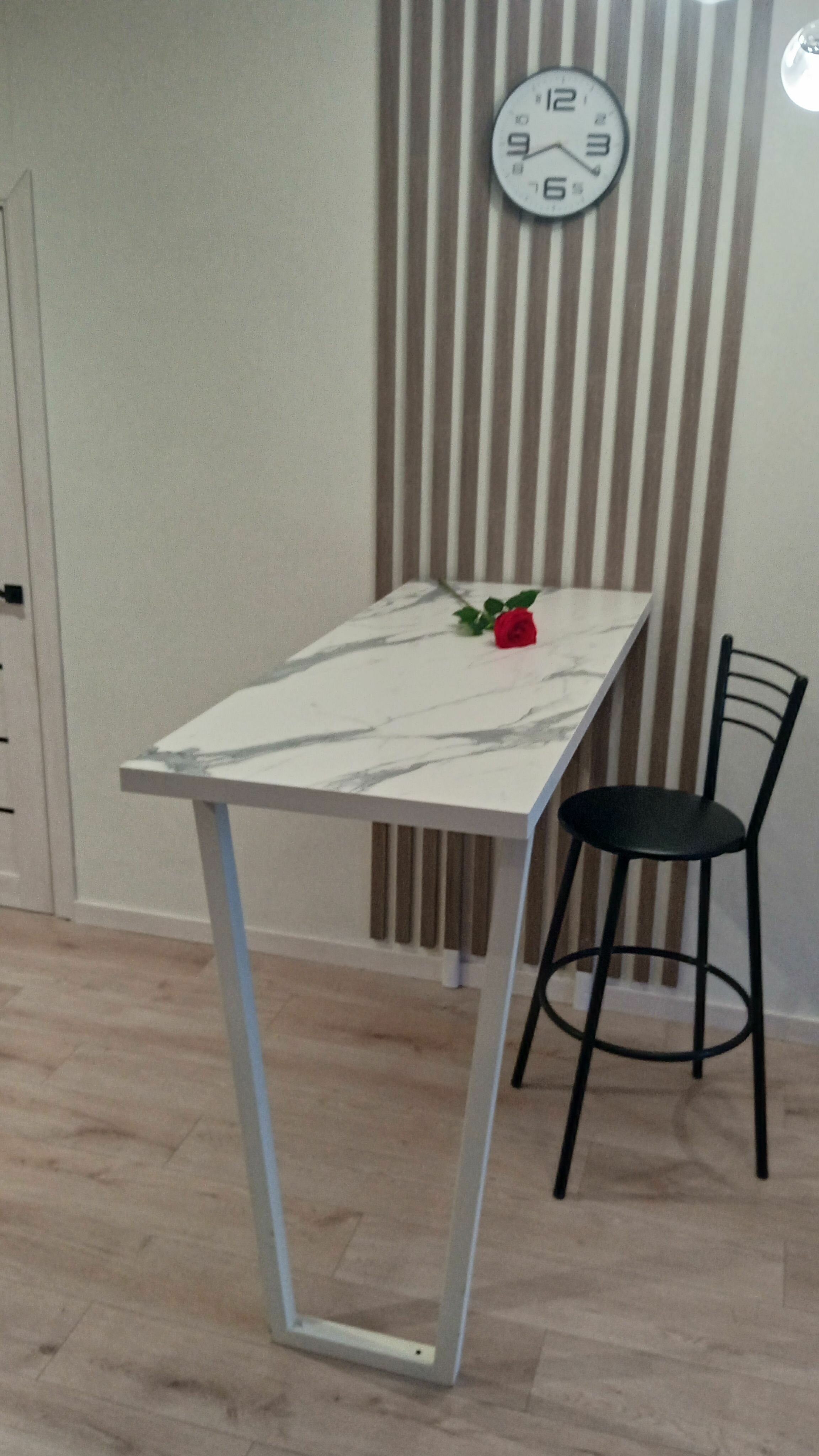 фото Барная стойка Лофт-14Б Мрамор белый пр