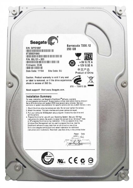 Жесткий диск Seagate Barracuda 250 ГБ ST3250318AS