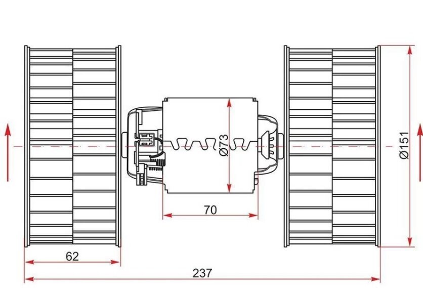 BM092A Unipoint Мотор печки c крыльчаткой (ОЕМ 64111374377)